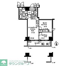 ParkAxis元浅草STAGE 2LDKの間取図画像