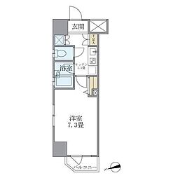 コート新御徒町 1Kの間取図画像