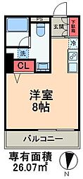 パークアクシス亀戸 1Kの間取図画像