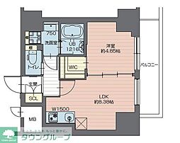 プレジオ西新井 1LDKの間取図画像
