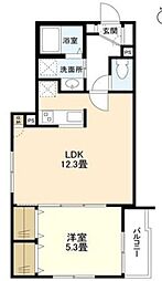 WELLSQUARETABATA 1LDKの間取図画像