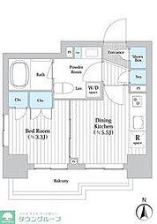 クレスト小杉スクエア 6階1DKの間取り
