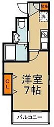 京急大師線 鈴木町駅 徒歩6分の賃貸マンション 3階1Kの間取り