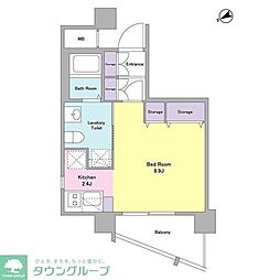 スタイリオ下丸子 1Kの間取図画像