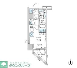 パークアクシス蒲田ステーションゲート ワンルームの間取図画像