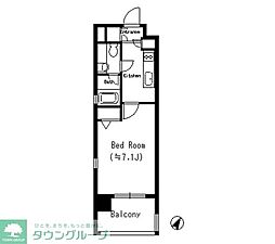 MFPRコート蒲田 ワンルームの間取図画像