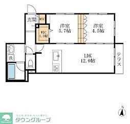 メゾン・ド・ファミーユ 2LDKの間取図画像