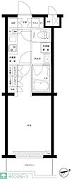 ルーブル武蔵中原参番館 1Kの間取図画像