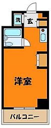 コスモハイム元住吉 ワンルームの間取図画像