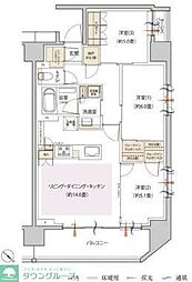 リビオ新横浜 3LDKの間取図画像