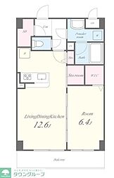 ピエールエスポア 1LDKの間取図画像