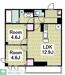 グレイス横濱 2LDKの間取図画像