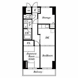 川崎スパマンション 1SLDKの間取図画像