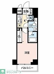 レアライズ武蔵小杉2 1Kの間取図画像