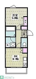 グランメール 1LDKの間取図画像