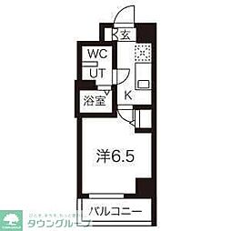 LEXE川崎塚越 1Kの間取図画像
