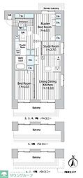 GOTEN武蔵小杉 3LDKの間取図画像