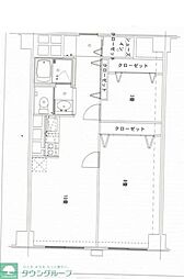 ニックハイム新丸子 1SLDKの間取図画像