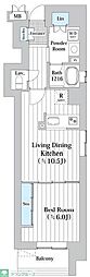 シヤン・ヴィヴラン 1LDKの間取図画像