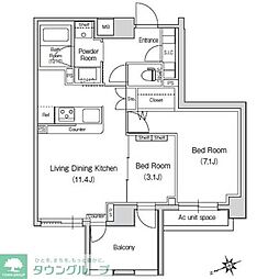 スタイリオ元住吉2 2LDKの間取図画像