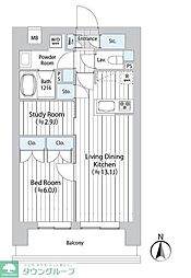 GOTEN武蔵小杉 2LDKの間取図画像