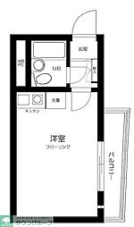 ストーク新丸子壱番館 ワンルームの間取図画像
