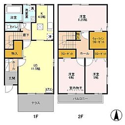 グランモア緑が丘Ａ 1階4Kの間取り