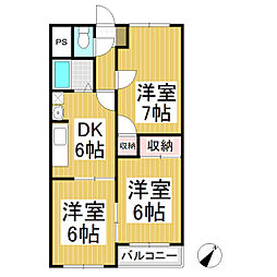 しなの鉄道 大屋駅 バス7分 上長瀬下車 徒歩1分の賃貸マンション 4階3DKの間取り