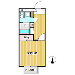 ピュアステージ 1Kの間取図画像