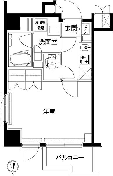 ルーブル木場 404｜東京都江東区木場６丁目(賃貸マンション1K・4階・26.47㎡)の写真 その2