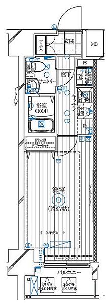 レガリス亀戸（REGALIZ亀戸） 1302｜東京都江東区亀戸７丁目(賃貸マンション1K・13階・25.65㎡)の写真 その2