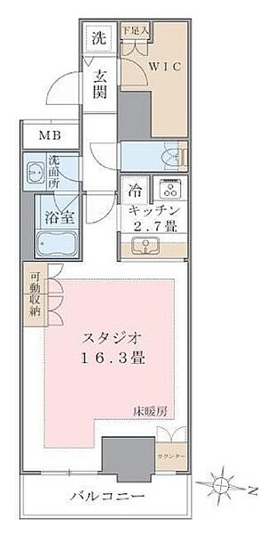 ブリリアイスト東雲キャナルコート 229｜東京都江東区東雲１丁目(賃貸マンション1K・2階・48.78㎡)の写真 その2