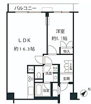 ルシマン月島 1005 ｜ 東京都中央区月島１丁目15-3（賃貸マンション1LDK・10階・54.31㎡） その2