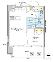 プラウドフラット亀戸 606 ｜ 東京都江東区亀戸６丁目32-10（賃貸マンション1LDK・6階・42.50㎡） その2