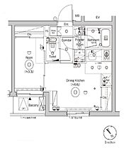 シーフォルム門前仲町（SYFORME MONZEN-NAKA 303 ｜ 東京都江東区永代２丁目7-6（賃貸マンション1DK・3階・25.66㎡） その2