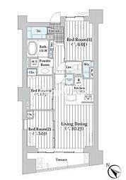 ザ・グランクラッセ日本橋イースト 3LDKの間取図画像