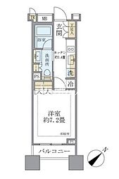 ブリリア銀座id 1Kの間取図画像