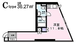 アリスマナーガーデン銀座ウォーク ワンルームの間取図画像