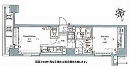 ブレシア銀座イースト 1DKの間取図画像