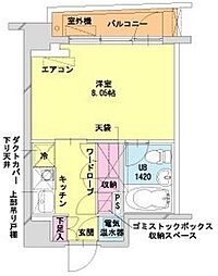 HF八丁堀レジデンス2 1Kの間取図画像