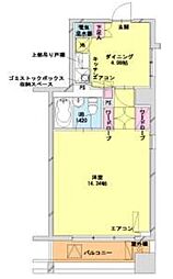 HF八丁堀レジデンス2 1DKの間取図画像