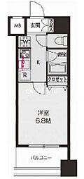 ドゥーエ新川 1Kの間取図画像