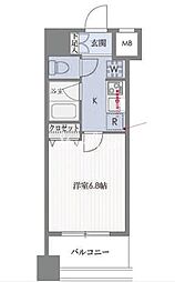 ドゥーエ新川 1Kの間取図画像