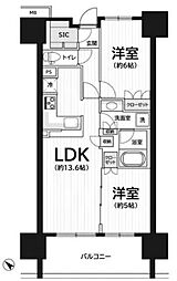 東京ミッドベイ勝どき 2LDKの間取図画像