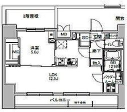 S-RESIDENCE八丁堀una 1LDKの間取図画像