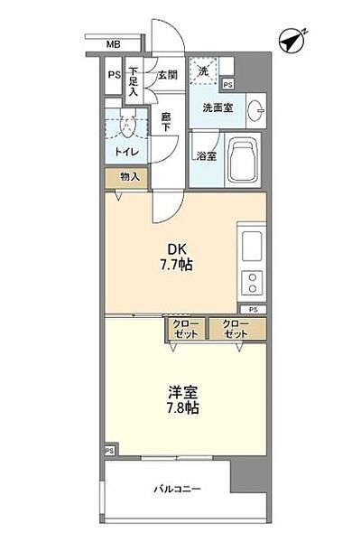 クリオ五反田 702｜東京都品川区西五反田８丁目(賃貸マンション1DK・7階・41.25㎡)の写真 その2