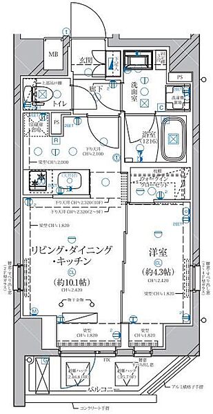 ディアレイシャス赤羽 903｜東京都北区赤羽１丁目(賃貸マンション1LDK・9階・36.80㎡)の写真 その2