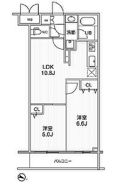 ＬＩＭＥ　ＲＥＳＩＤＥＮＣＥ　ＨＩＫＩＦＵＮＥ（ライムレジデ 524｜東京都墨田区東向島１丁目(賃貸マンション2LDK・5階・48.02㎡)の写真 その2