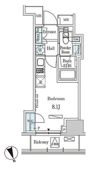 パークアクシス虎ノ門 802｜東京都港区西新橋３丁目(賃貸マンション1R・8階・23.00㎡)の写真 その2