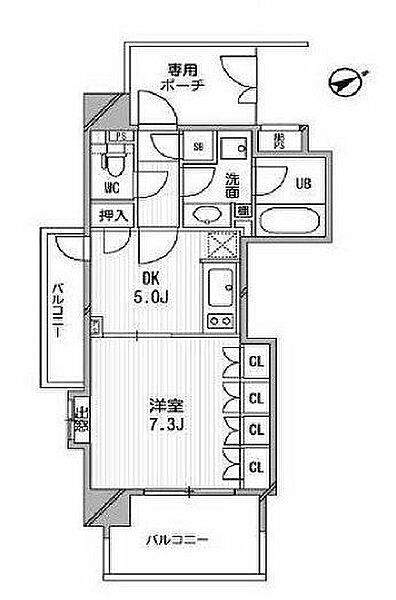 ライオンズシティ白金高輪 401｜東京都港区三田５丁目(賃貸マンション1DK・4階・33.80㎡)の写真 その2